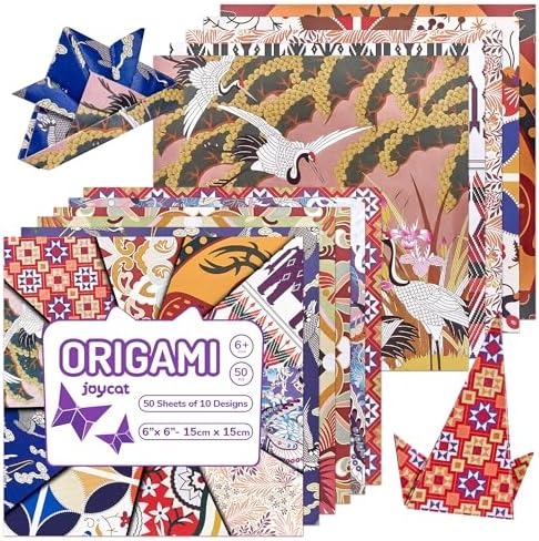 JoyCat Ethnic Patterned Origami Paper, 50 Double-Sided Sheets, 6x6 Inch by JOYCAT