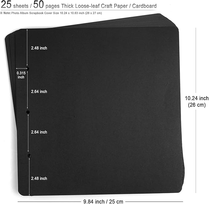 ADVcer Photo Album DIY Scrapbook (10x10 inch 50 Pages Double Sided), Vintage Leather Cover Three-Ring Binder Family Picture Booth with 9 Color 408pcs Self Adhesive Photos Corners for Memory Keep, Tree