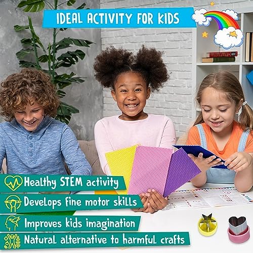 Beeswax Candle Making Kit for Kids - 100% Pure Bees Wax - Image 3