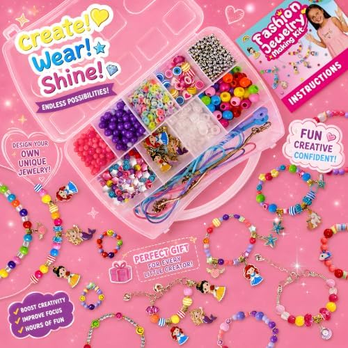 AGENTLAN Jewelry Making Kit for Girls, 900+PCS Charm Bracelet Kit - Image 3