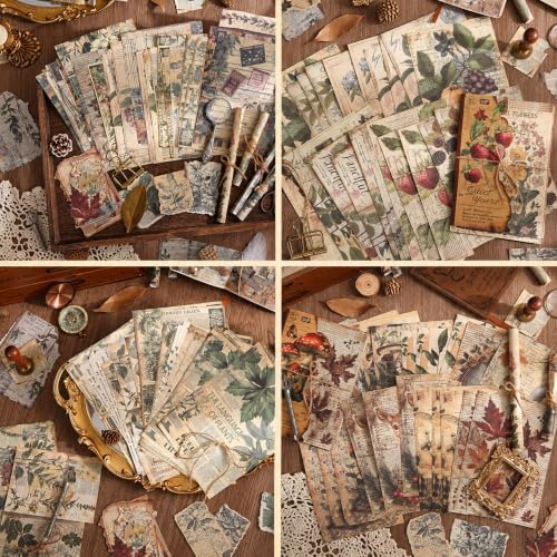 Vintage Botanical Scrapbook Paper, 120 Sheets - Image 5