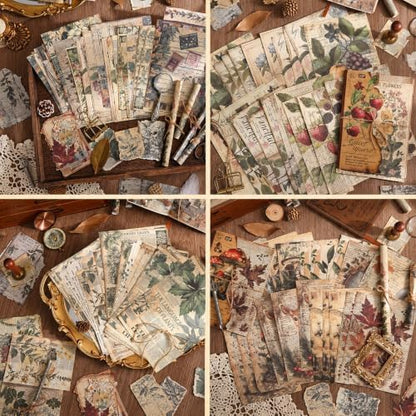Vintage Botanical Scrapbook Paper, 120 Sheets - Image 5