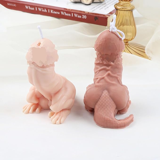 Grainrain Funny Silicone Candle Molds for Candle Making Wax Soap Making Mould Moldes de Silicona para Velas moldes Jabones Create 3D Candles for Home Decoration and Gifts (F20-SXY172)