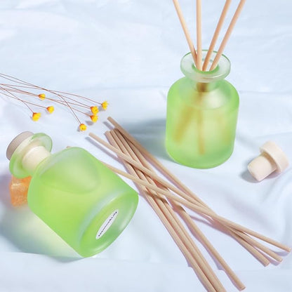 YISOWUH Reed Diffuser - Jasmine Lily 3.38oz (100ml) 2 Pack Essential Oil Reed Diffuser Set with 8 Sticks, Long Lasting Fragrance for Home, Bathroom, Bedroom, Room, Decor