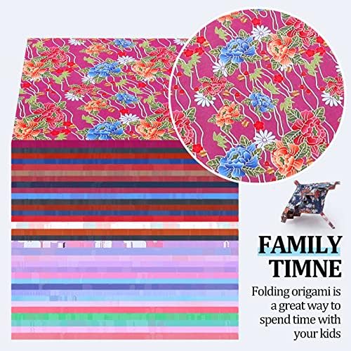 Lincia 480 Pieces Origami Paper Kit Japanese Washi 6 Inch Square Double Sided Sheet 32 Vivid Colors Sakura Cherry Flowers Colors for Hand Crafts Project Creativity Scrapbook Paper Beginner - Image 5