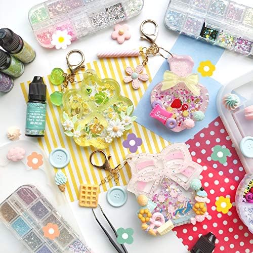 Epoxy Resin Shaker Molds with Cover, Hanging Hole Perfume Bottle, Clover, Heart, Star, Gift Box, Jewelry Casting Supplies 5-Shape Large 3.4-3.66inch - Image 3
