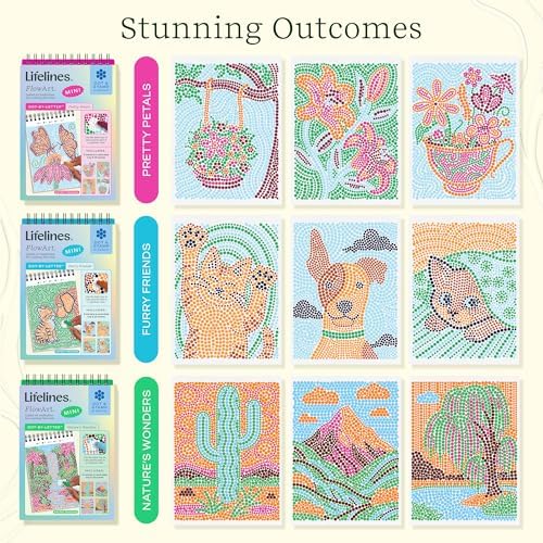 Lifelines FlowArt Mini Activity Pads, 6-Pack, Dot-by-Letter Coloring Books - Image 5