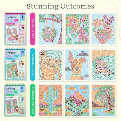 Lifelines FlowArt Mini Activity Pads, 6-Pack, Dot-by-Letter Coloring Books - Image 5