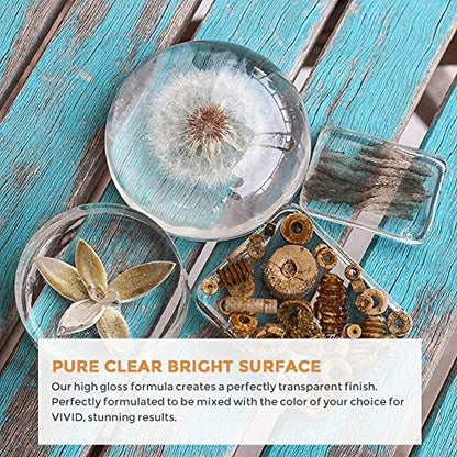 UV Resin Kit with Molds + Open Back Bezels + Pigment Liquid Colorants, Come with Holographic Glitter & Tapes | Crystal Clear Epoxy Resin for Jewelry Making Pendants Keychains Drop Earrings - Image 4