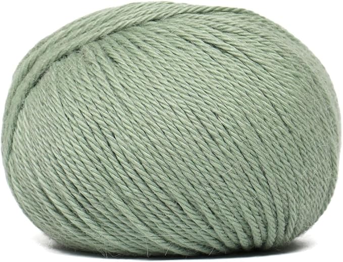 100% Baby Alpaca Yarn Wool Set of 3 Skeins (150 Grams) DK Weight - Made in Peru - Heavenly Soft and Perfect for Knitting and Crocheting (Sage Green, DK)