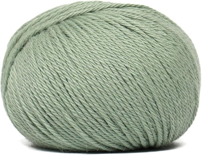 100% Baby Alpaca Yarn Wool Set of 6 Skeins (300 Grams) DK Weight - Made in Peru - Heavenly Soft and Perfect for Knitting and Crocheting (Sage Green, DK - 6 Skeins)