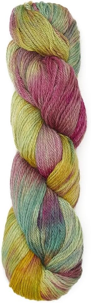 100% Baby Alpaca Yarn Wool 100g Hank DK Weight Hand Dyed Made in Peru - Heavenly Soft and Perfect for Knitting and Crocheting (Sun Kissed Fern, DK Hand Dyed - 100g Hank)