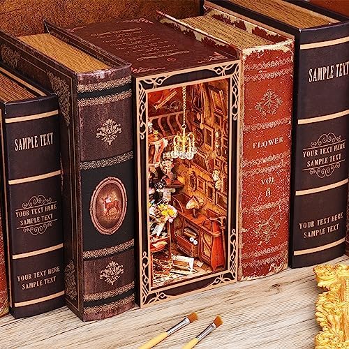 MiniCity Painter at Dusk DIY Book Nook Kit, Miniature House Puzzle with LED - Image 6