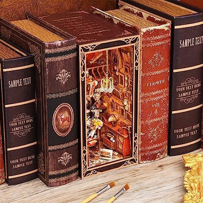 MiniCity Painter at Dusk DIY Book Nook Kit, Miniature House Puzzle with LED - Image 6