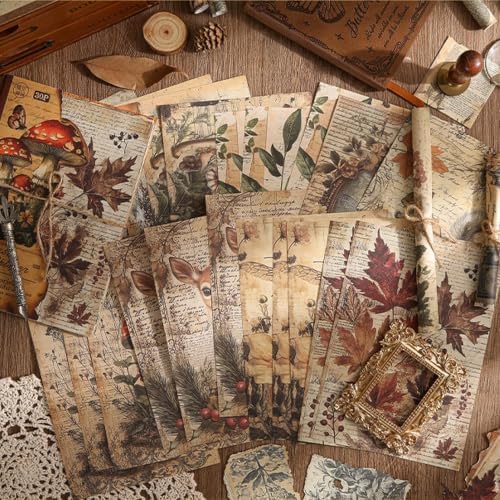 Vintage Botanical Scrapbook Paper, 120 Sheets - Image 7