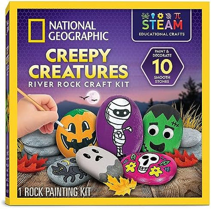National Geographic Creepy Creatures Rock Painting Halloween Craft Kit by BlueMarbleToys