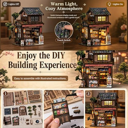 ISSEVE Book Nook Kit, Japanese Miniature House Kit Dollhouse for Adults - Image 3