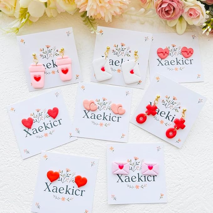 Xaekicr Heart Theme Polymer Clay Cutters Set – Molds, Clay Cutters for Polymer Clay, Clay Earring Tools