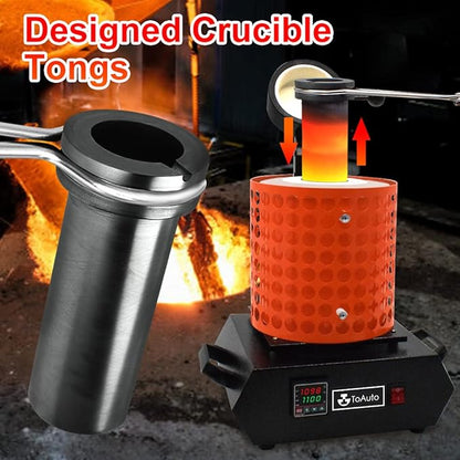 TOAUTO Upgraded Gold Melting Furnace TGF3000-V1.1, 1+3 KG Electric Digital Smelting Furnace 1400W 2100F PID Smelter Kiln Kit Casting Refining Jewelry Precious Metals Gold Silver Copper Aluminum (110V)