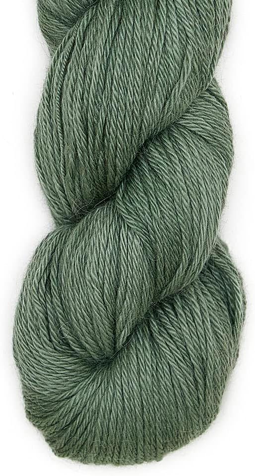 100% Baby Alpaca Yarn Wool 100g Hank DK Weight Hand Dyed Made in Peru - Heavenly Soft and Perfect for Knitting and Crocheting (Aspen Green, DK Hand Dyed - 100g Hank)