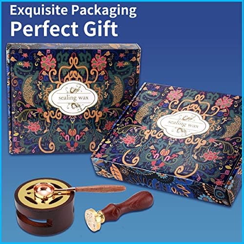 Wax Seal Stamp Kit - 24 Colors, 624 Pcs Stamp Beads, Sealing Wax Warmer, Metallic Pen & Envelope, Gift & Decoration Set - Image 6