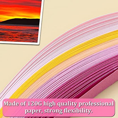 Zorfeter Multi-Color Quilling Paper Strips Kits, 10mm Width, 15" Length - Image 5