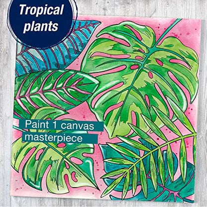Faber-Castell Paint by Number Tropical Watercolor - Number Painting for Adults - Easy Paint by Number Arts and Crafts - Image 2