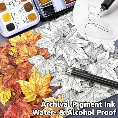 Muchcute Micro Fineliner Drawing Art Pens: 8 Black Artist Supplies Adults - Image 5