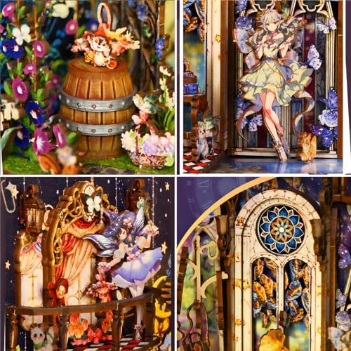 OZJAY Book Nook Kit, Fairy Tale Elves 3D Wooden Puzzles for Adults - Image 4