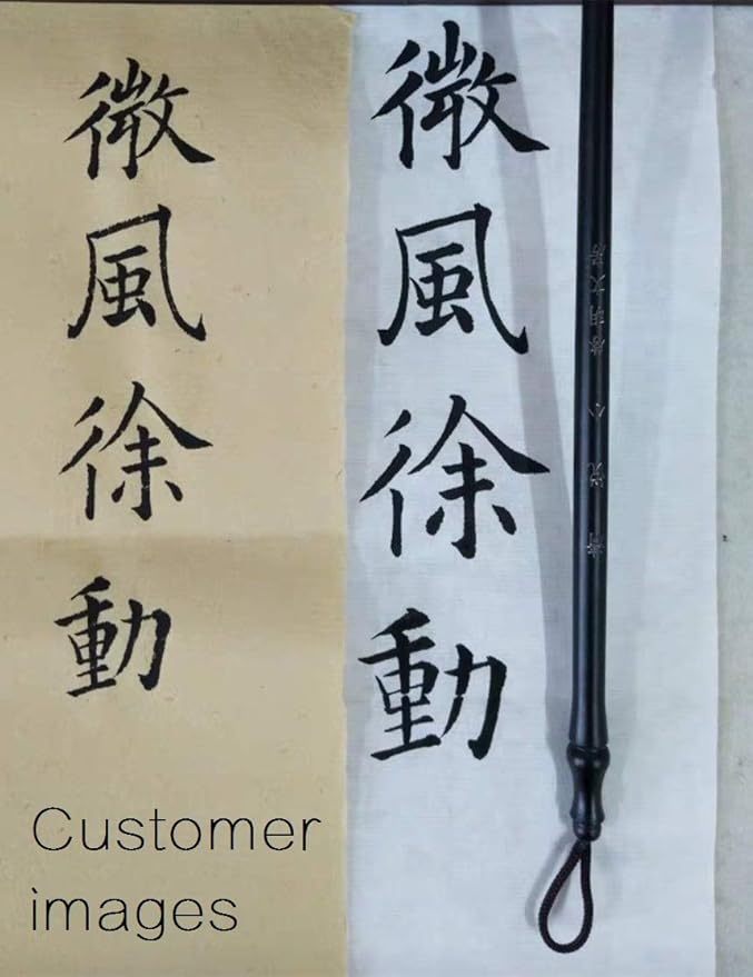 Qi Ming Wen Fang Chinese Calligraphy Brush, Chinese Brush Sumi Brush Pen for 7–10cm, Liquid Ink Brush for Regular/Running/Cursive Script, Painting Drawing Brushes Kanji Art, QingYue Large 1pc