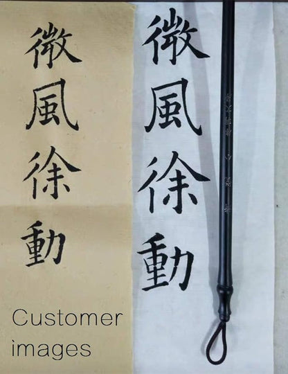 Qi Ming Wen Fang Chinese Calligraphy Brush, Chinese Brush Sumi Brush Pen for 7–10cm, Liquid Ink Brush for Regular/Running/Cursive Script, Painting Drawing Brushes Kanji Art, QingYue Large 1pc