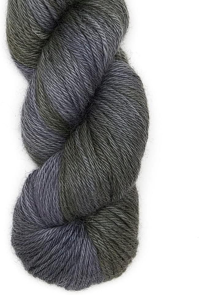 100% Baby Alpaca Yarn Wool 100g Hank DK Weight Hand Dyed Made in Peru - Heavenly Soft and Perfect for Knitting and Crocheting (Winter Lake, DK Hand Dyed - 100g Hank)