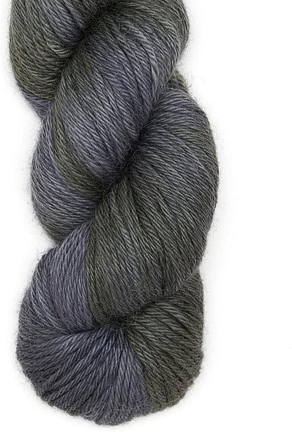 100% Baby Alpaca Yarn Wool 100g Hank DK Weight Hand Dyed Made in Peru - Heavenly Soft and Perfect for Knitting and Crocheting (Winter Lake, DK Hand Dyed - 100g Hank)