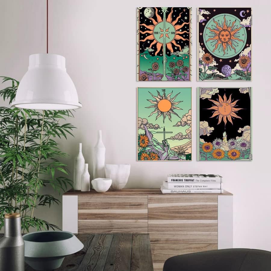 DOTSOPS 4 Pcs Tarot Cards Diamond Painting Kits for Adults Round Full Drill - Image 5