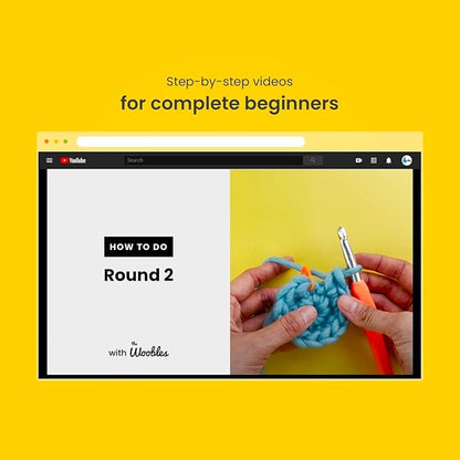 The Woobles Crochet Kit for Beginners - Easy Arts and Crafts Knitting & Crochet Animals Kit All in One Bundle As Seen On Shark Tank - (Penguin,Chick,Fox & Bunny) with Easy Peasy Yarn