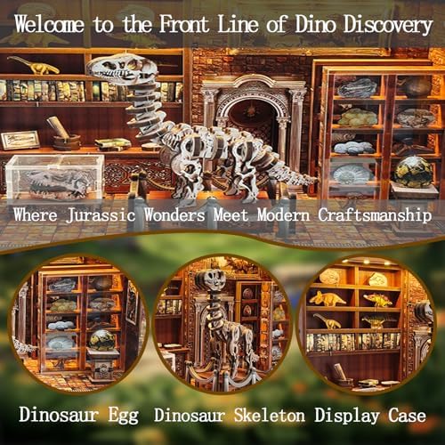 YSWOOD WORLD Book Nook Kit, DIY Miniature House 3D Wooden Puzzle for Adults - Image 4