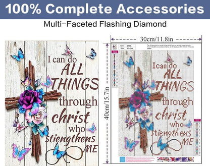 Xylogist Christ Cross Diamond Painting Kits for Adults 12X16Inch - Image 2