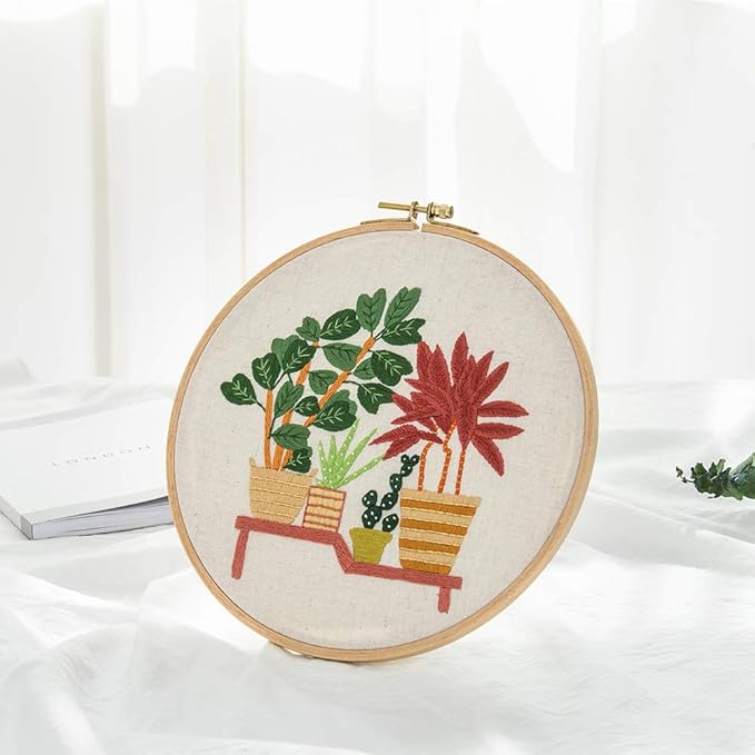 2 Pack 6 Inch Wood Embroidery Hoop, Guofa Beech Wood Cross Stitch Hoops for DIY Decoration