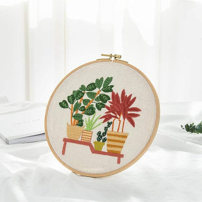 2 Pack 9 Inch Wood Embroidery Hoop, Guofa 23CM Beech Wood Cross Stitch Hoops, Hanging Hoop Frame for Decoration