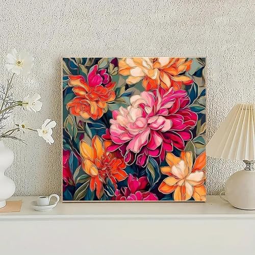 NDNXYXGS Flowers Paint by Numbers Kits for Adults,Peony DIY Painting Kit on Canvas,Floral Color by Numbers,Large Adult Paint by Number for Wall Decor and Gifts (Flower) - Image 2
