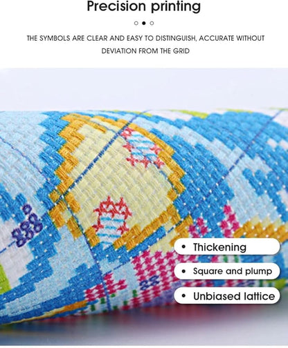 Dooxvey Cross Stitch Kits for Adults Stamped Full Range of Embroidery Starter Kits for Beginners 11CT Printed Cross Stitch Patterns Needlepoint Kits Stamped Crossstitch- Starry Sky Tree 18x18 inch
