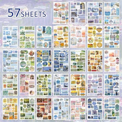 Vintage Oil Painting Scrapbook Sticker, Journaling Supplies for Junk Journal, 500+ Scrapbooking Washi Stickers & 25 Ephemera Papers Art Scrapbook Supplies for Adults Teens Women Girls Junk Journal - Image 4