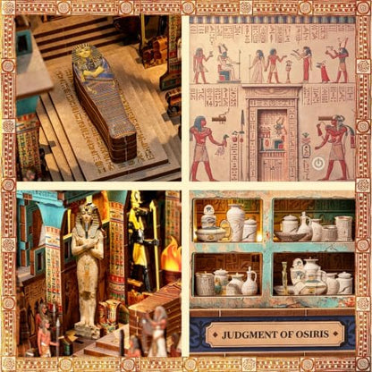 TOYQI Book Nook Kit for Adult, DIY Miniature Dollhouse Kit, Pyramids Model - Image 2
