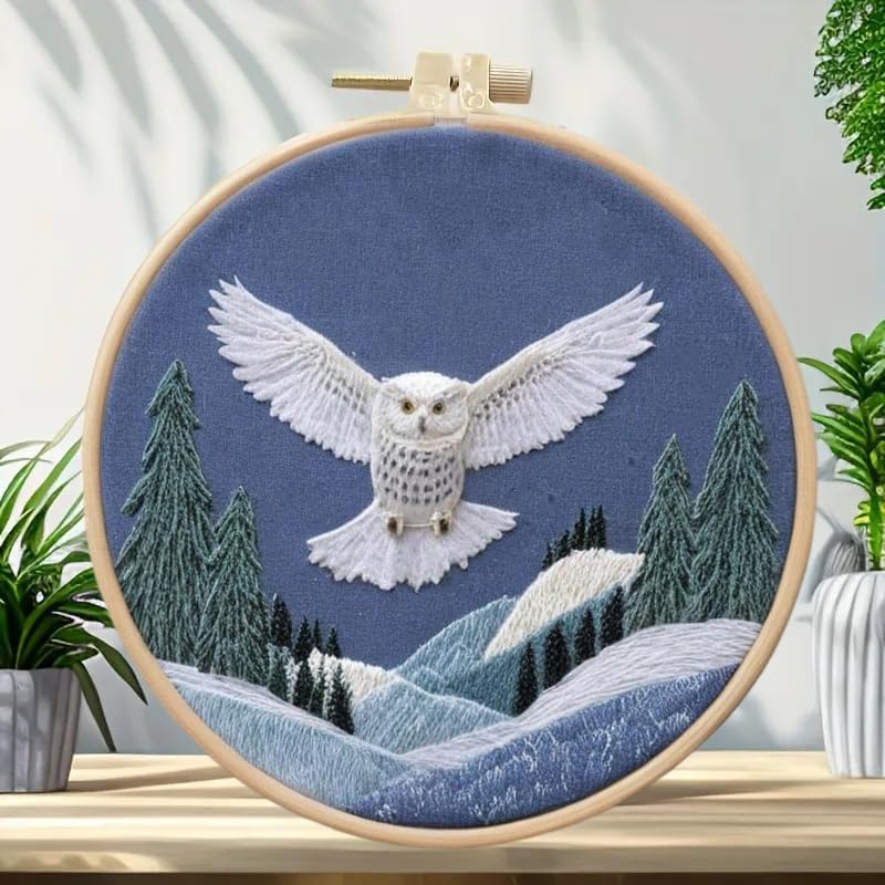 Huacan 1pc Owl Embroidery Kits for Adults Animal Home Decoration Modern Wall Stickers Cross Stitch Patterns - Image 2