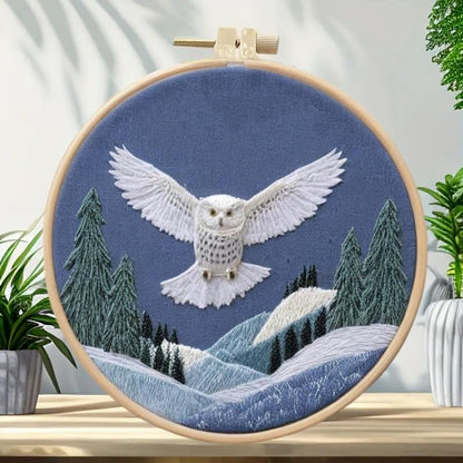 Huacan 1pc Owl Embroidery Kits for Adults Animal Home Decoration Modern Wall Stickers Cross Stitch Patterns - Image 2