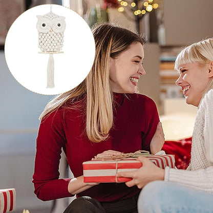 FREEBLOSS Macrame Owl Kit for Beginners Macrame Wall Hanging Kit Macrame Tassels Wall Haning Boho Wall Hanging DIY Macrame Kit Macrame Owl Wall Hanging Decor for Adults Gift