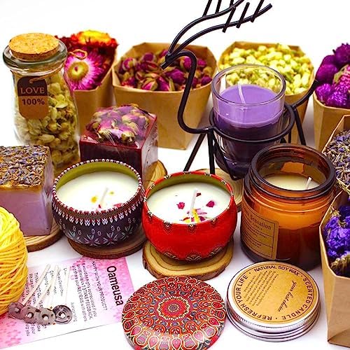16 Bags Set Dried Flowers Artisan Dried Flower Kit - Candle Making Soap Making DIY Candel Flowers-,Lavender,Roseleaf,Pink Rose,Jasmine,Petal and More - Image 5