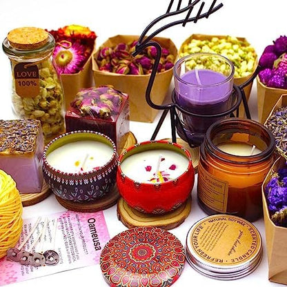16 Bags Set Dried Flowers Artisan Dried Flower Kit - Candle Making Soap Making DIY Candel Flowers-,Lavender,Roseleaf,Pink Rose,Jasmine,Petal and More - Image 5