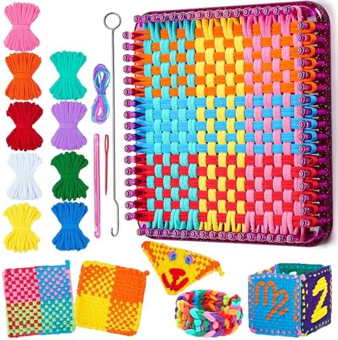 REENLIV Upgraded Weaving Loom Kit Toys for Kids & Adults, DIY Arts & Crafts by REENILV