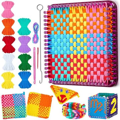REENLIV Upgraded Weaving Loom Kit Toys for Kids & Adults, DIY Arts & Crafts by REENILV